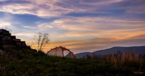 tent in mountains